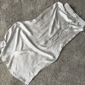 H&M Light Gray Satin Skirt